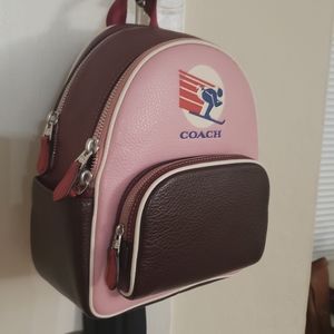 Mini Court Backpack In Colorblock With Ski Speed Graphic - NWOT